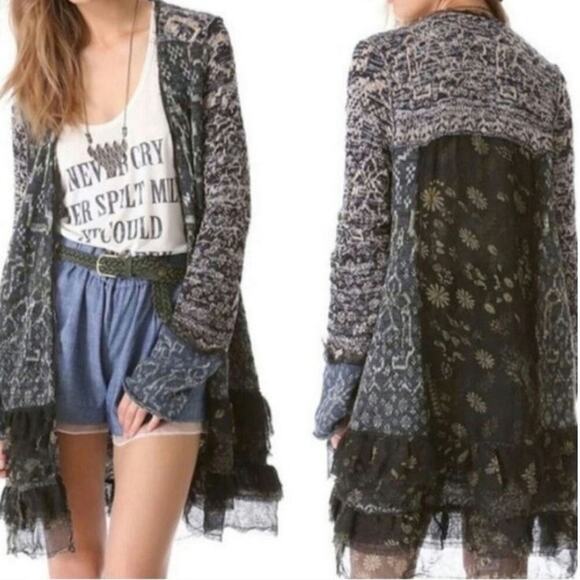 Free People Caspia Large Cardigan Sweater - Picture 9 of 9